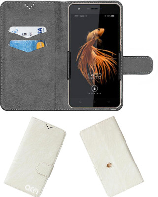 ACM Flip Cover for Karbonn Aura Note 4g(White, Cases with Holder, Pack of: 1)