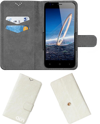 ACM Flip Cover for Karbonn Aura(White, Cases with Holder, Pack of: 1)