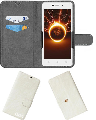 ACM Flip Cover for Celkon Q5k Transformer(White, Cases with Holder, Pack of: 1)