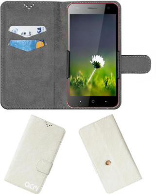 ACM Flip Cover for Swipe Konnect 5.1(White, Cases with Holder, Pack of: 1)