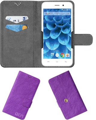 ACM Flip Cover for Lava Iris Atom 3(Purple, Cases with Holder, Pack of: 1)