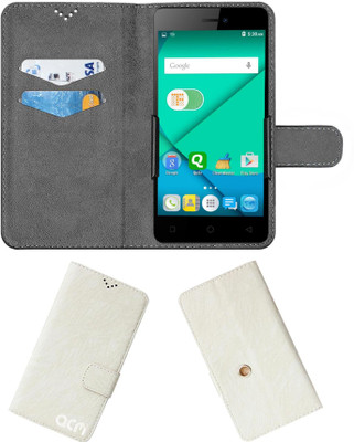 ACM Flip Cover for Micromax Canvas Juice 4 Q382(White, Cases with Holder, Pack of: 1)
