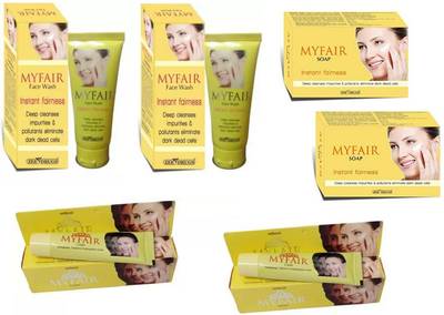 Zee Drugs My Fair ( 2 Cream + 2 Soap + 2 Face Wash ) (6 Items in the set)