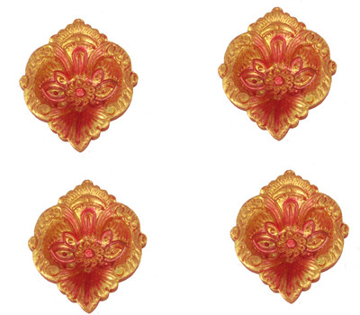 SUNINOW Diya set for diwali combo | diya combo Terracotta (Pack of 4) Table Diya Set(Height: 5 inch)