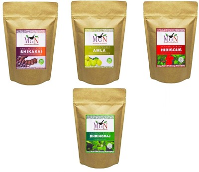 MG Naturals SHIKAKAI,AMLA,HIBISCUS,BHRINGRAJ,METHI POWDER ( 100 GM EACH )(500 g)