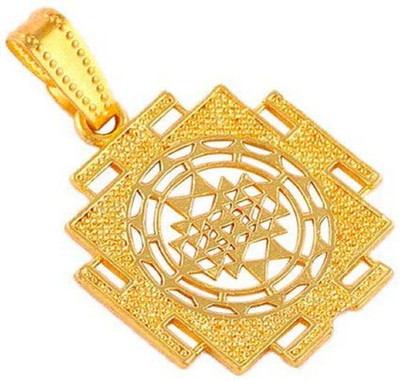 AIR9999 shri yantra metal panchdhatu gold plated pendant Crystal Crystal Pendant