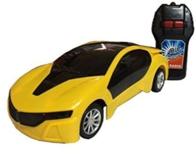 Universal Remote Control Fast Modern Car With 3d Light(Yellow)