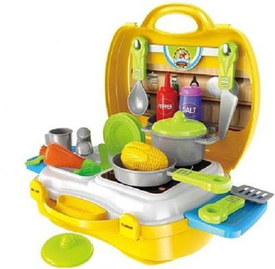 mQFIT Ultimate Kid Chef's Bring Along Kitchen Cooking Suitcase Set - 26 Pieces