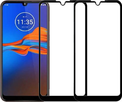 Karpine Edge To Edge Tempered Glass for Motorola e6s(Pack of 2)