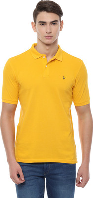 allen-solly-solid-men-polo-neck-yellow-t-shirt