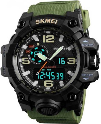 SKMEI 1155GRN Men Sport Military Series Analogue Digital Military Green 1155GRN Waterproof...