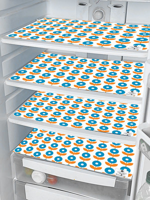 DECOTREE Fridge Mat(Width: 30 cm, Sky Blue)
