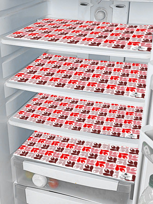 DECOTREE Fridge Mat(Width: 30 cm, Red)