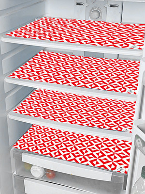 DECOTREE Fridge Mat(Width: 30 cm, Red)