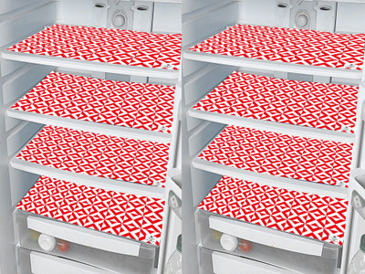 DECOTREE Fridge Mat(Width: 30 cm, Red)