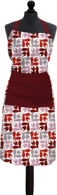 DECOTREE Cotton Home Use Apron - Free Size(Red, Single Piece)