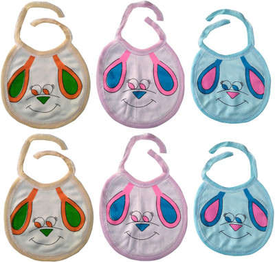 ATXP High Quality Cotton Baby Bibs Small - Set of 6(Multicolor)