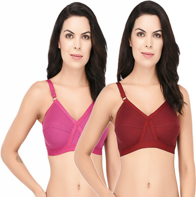 Viral Girl Women Full Coverage Non Padded Bra(Red, Maroon)