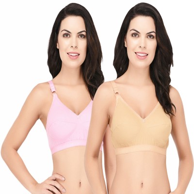 Viral Girl Women Full Coverage Non Padded Bra(Multicolor, Beige)