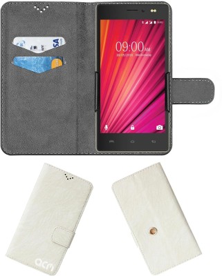 ACM Flip Cover for Lava X17 New(White, Cases with Holder, Pack of: 1)