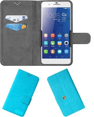 ACM Flip Cover for Honor 6 Plus(Blue, Cases with Holder, Pack of: 1)