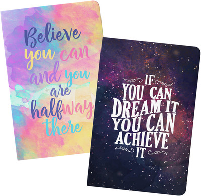 Lauret Blanc Combo Ruled Notebook Diaries Journal- A5, 160 ruled pages each, 80 GSM. Pack of 2. A5 Diary Ruled 160 Pages(Multicolor, Pack of 2)