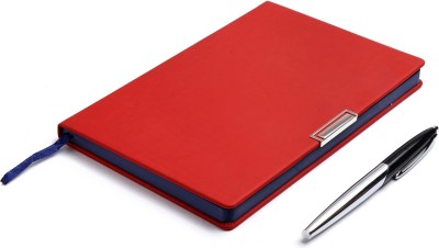 COI DIARY HOT RED UNDATED - Unique Stationery A5 Pocket Planner and Organiser for Business Interviews and Corporate Meetings with Pen. A5 Planner Ruled 180 Pages(Red)