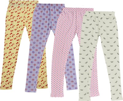 IndiWeaves Legging For Girls(Multicolor Pack of 4)