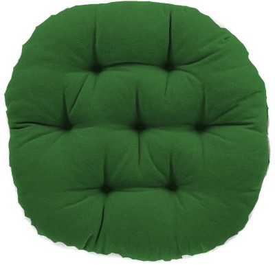 Mom's Moon Plus Comfort Round Cushion Microfibre Solid Floor Cushion Pack of 2(Dark Green)