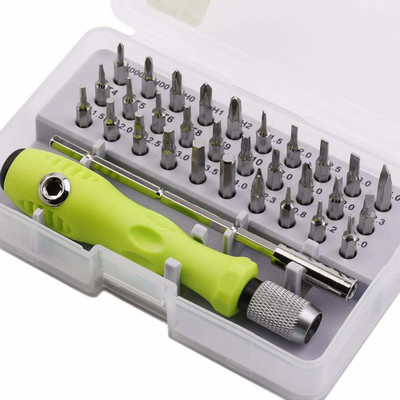 Gabbar ® 32 in 1 Interchangeable Multipurpose Mini Magnetic Slot Wrench Bits Repair Tools Kit Screwdriver Set for Home Appliances | Laptop | Mobile | Computer Magnetic Flexible Extension Rod Combination Screwdriver Set(Pack of 1)