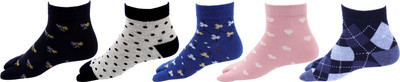 RC. ROYAL CLASS Women Printed Mid-Calf/Crew(Pack of 5)