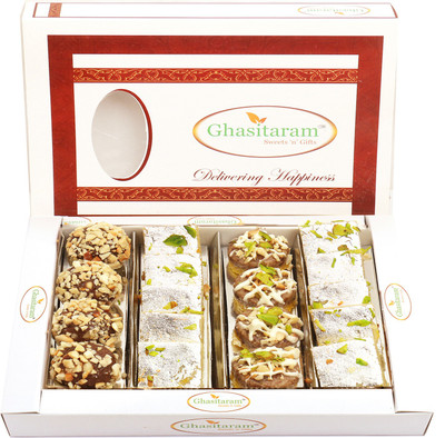Ghasitaram Gifts Sweets -Assorted Box of Barfis, Dryfruit Sweets 400 gms Box(400 g)