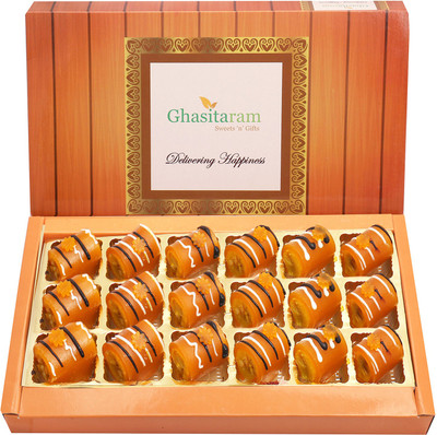 Ghasitaram Gifts Sweets -Mango Roll Delight 18 pcs Box(540 g)