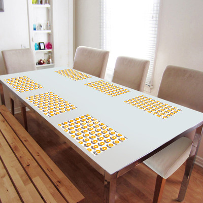 DECOTREE Rectangular Pack of 6 Table Placemat(Yellow, PVC)