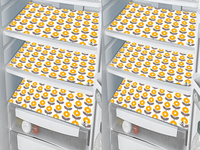 DECOTREE Fridge Mat(Width: 30 cm, Yellow)