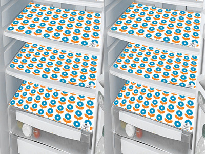 DECOTREE Fridge Mat(Width: 30 cm, Sky Blue)