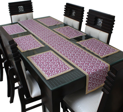 Glassiano Pink 213 cm Table Runner(Polyester)