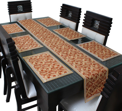 LITHARA Gold 213.36 cm Table Runner(Polyester)