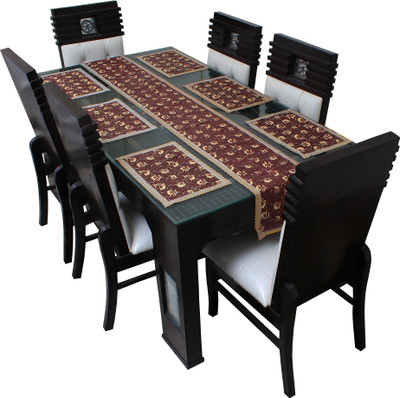 LITHARA Multicolor 213.36 cm Table Runner(Polyester)