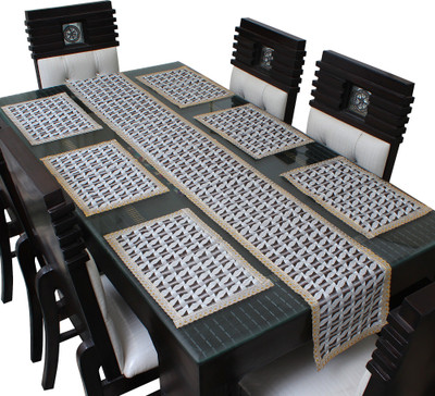 LITHARA Brown, Multicolor 213.36 cm Table Runner(Polyester)
