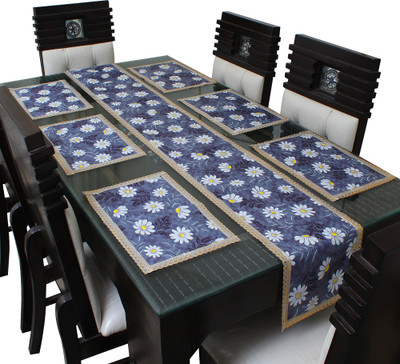 LITHARA Blue 213.36 cm Table Runner(Polyester)