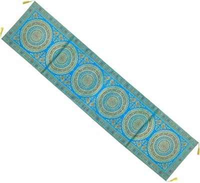 Kaanu's Creations Green 182.88 cm Table Runner(Silk)