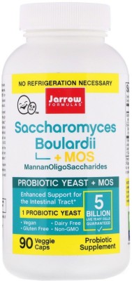 Jarrow Formulas Saccharomyces Boulardii + MOS, 5 Billion, 90 Veggie Caps(200 mg)