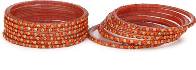 1st Time Stone Beads, Crystal Enamel Bangle Set(Pack of 10)