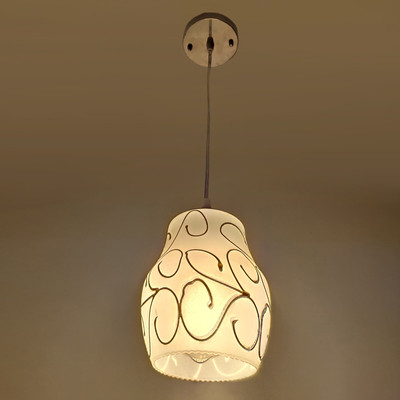 PR Prashant Ceiling Fancy Decorative Hanging Pendant Light (White) Pendants Ceiling Lamp(White)