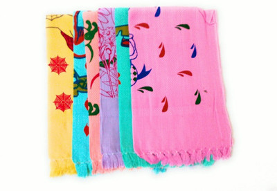 Cotton colors Cotton 300 GSM Face Towel(Pack of 6)