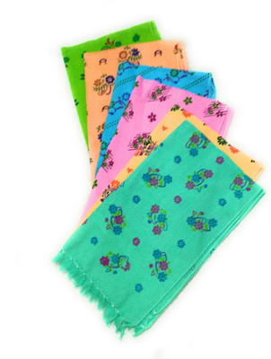 Cotton colors Color Printed 5 Multicolor Cloth Napkins(6 Sheets)