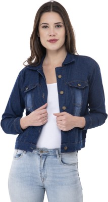 MONTREZ Full Sleeve Washed Women Denim Jacket