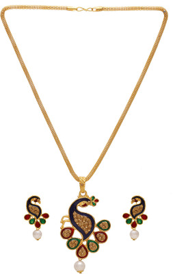 memoir Brass Gold-plated Gold Jewellery Set(Pack of 1)