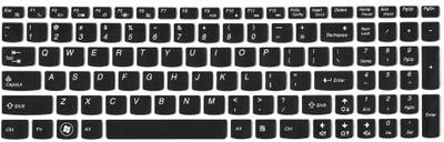 Flipkart SmartBuy Silicone Rubber Chiclet Protector Cover Fit for Lenovo notebook Laptop Keyboard Skin  (Black)
